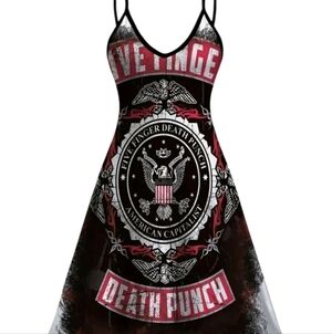 five finger death punch printed sundress XL